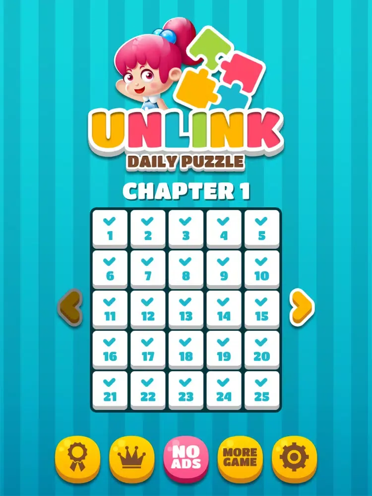 Tangkapan skrin UNLINK Daily Puzzle iPad 