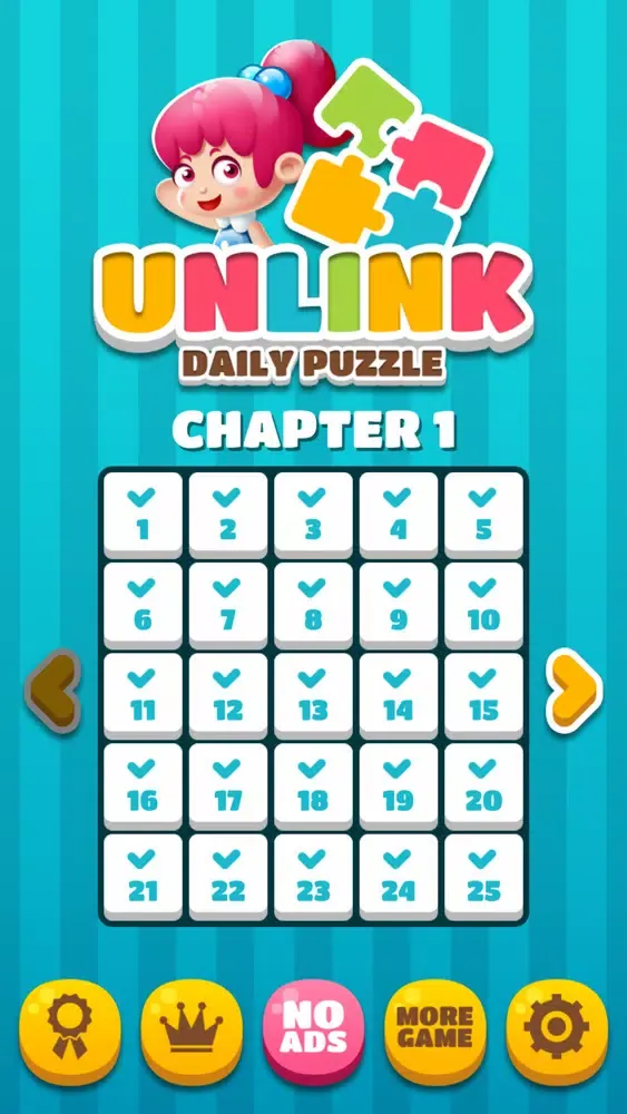 Tangkapan skrin UNLINK Daily Puzzle