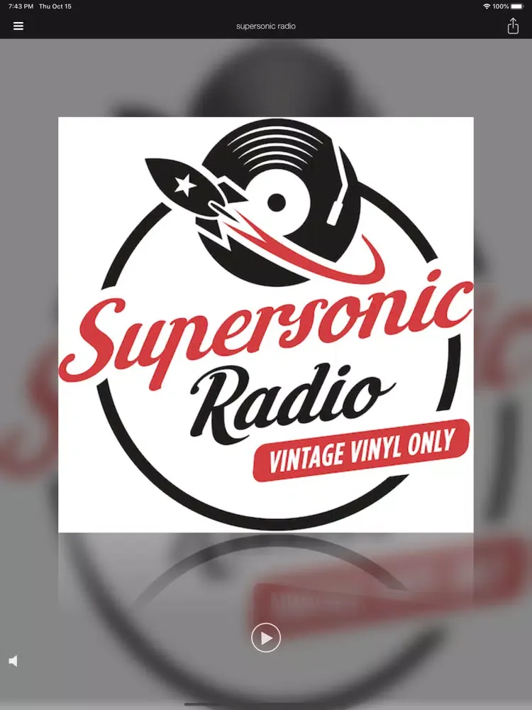 Captures d'écran de supersonic radio vintage vinyl iPad 