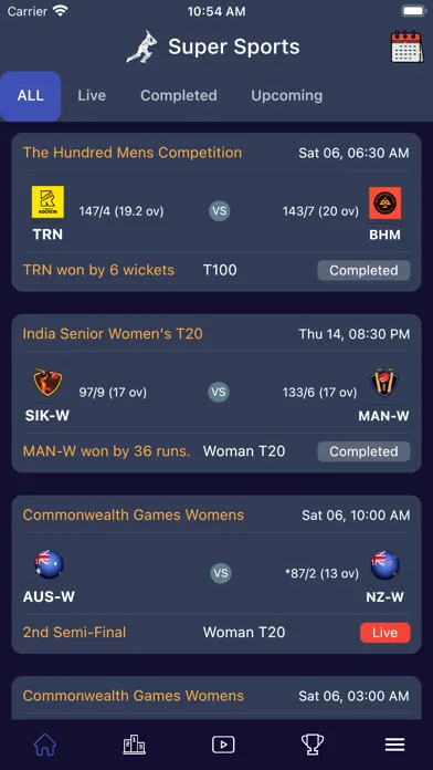Super Sports Live Cricket سکرین شاٹس