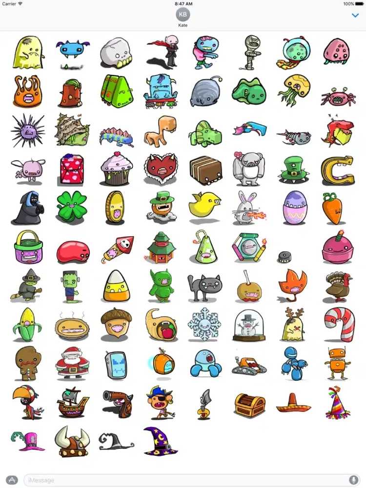 The Creeps! Stickers iPad  Screenshots