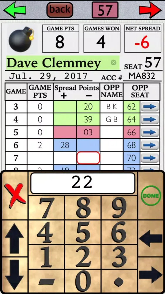 Captures d'écran de Cribbage Cross Check