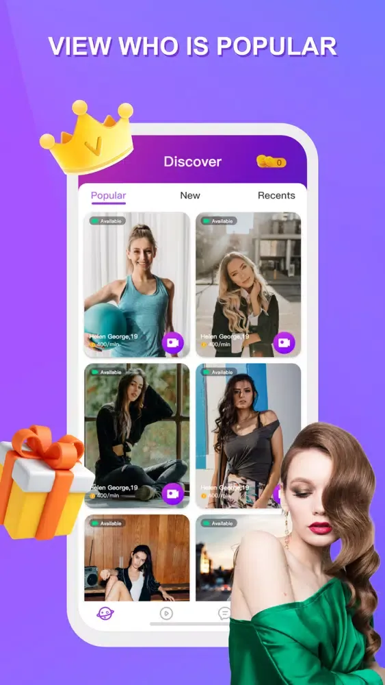 ภาพหน้าจอของ Biu:Live video chat