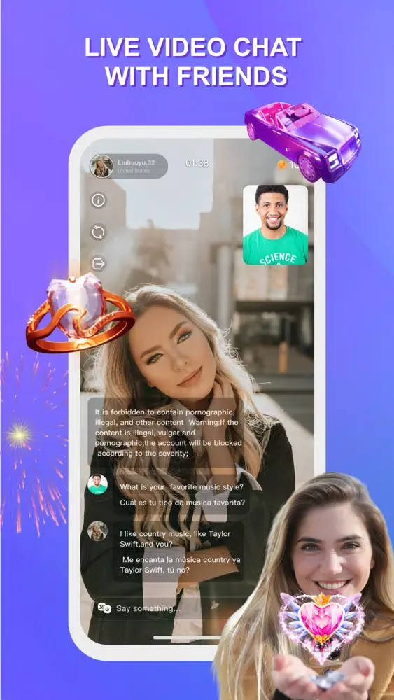 ภาพหน้าจอของ Biu:Live video chat
