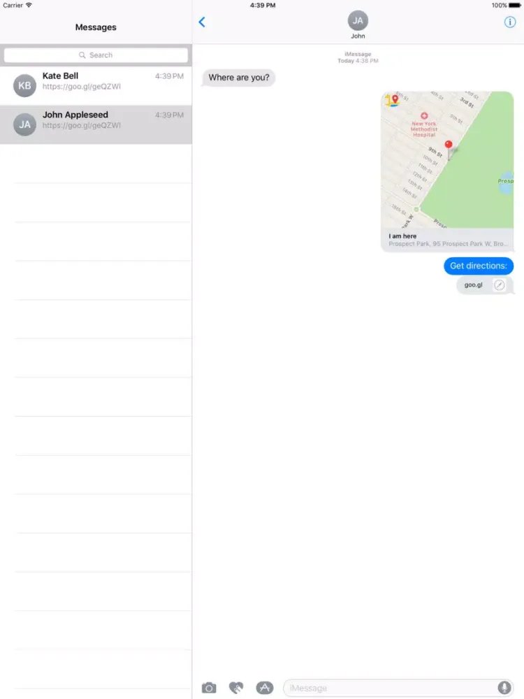 Tangkapan skrin Let's Meetup iPad 