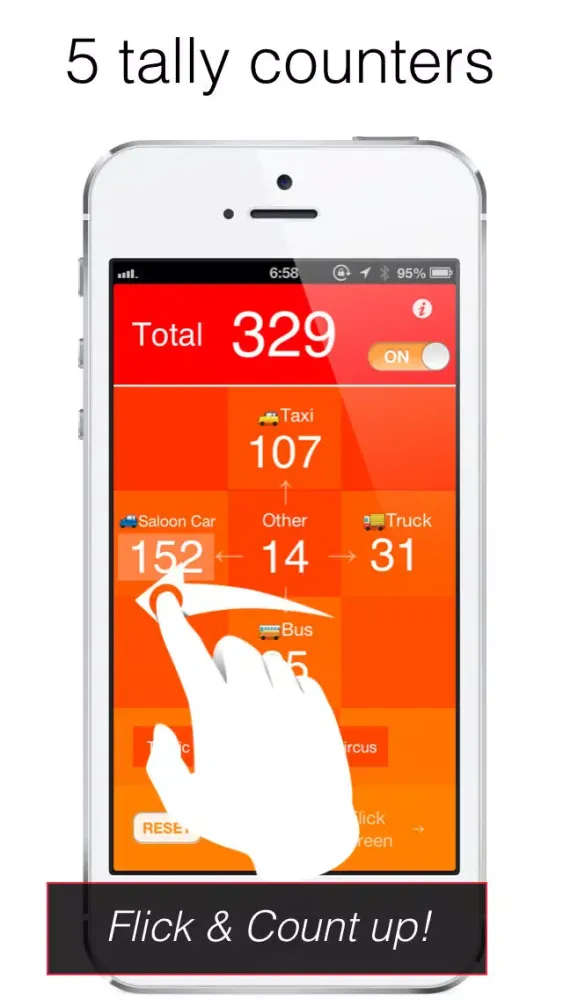 Flick Counter FREE - Tally Counter , Measure without looking at the screen Screenshots