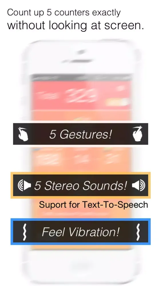 Flick Counter FREE - Tally Counter , Measure without looking at the screen Screenshots