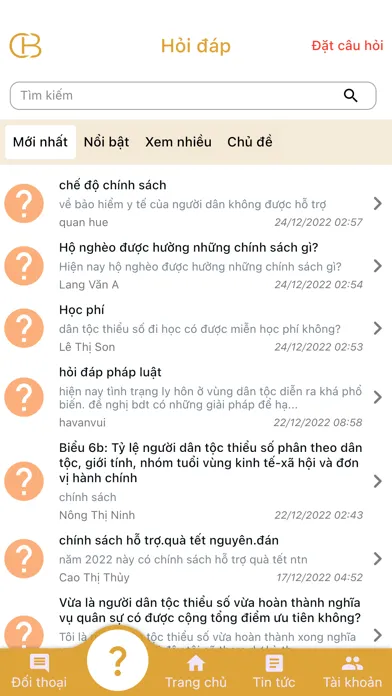 Captures d'écran de Đối thoại trực tuyến Cao Bằng
