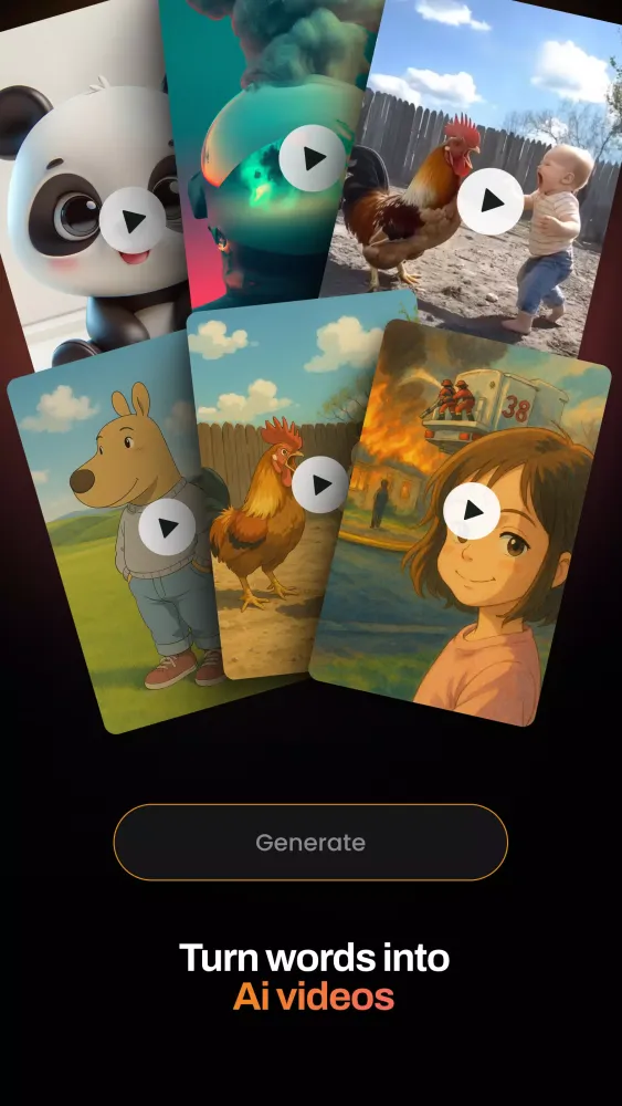 Tangkapan layar AI Video Generator Serda