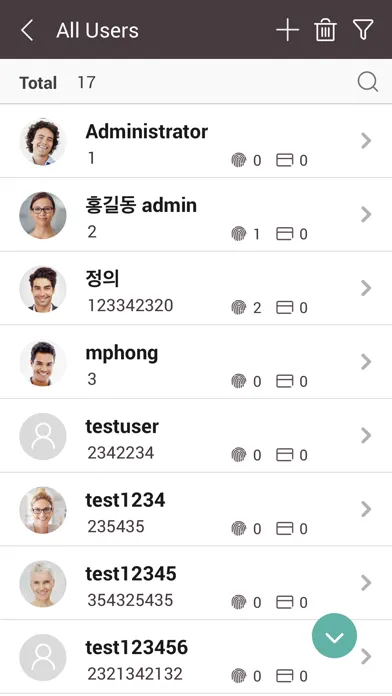 BioStar 2 Mobile Screenshots