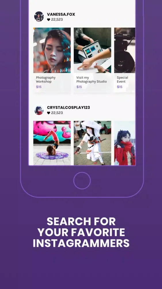 Captures d'écran de Vybes - Connect with Creators