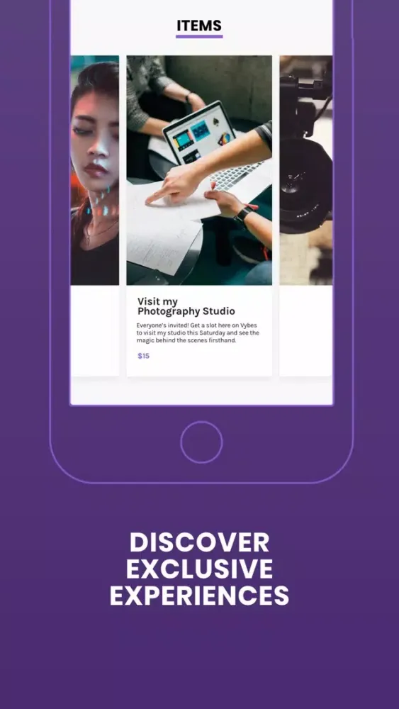 Captures d'écran de Vybes - Connect with Creators