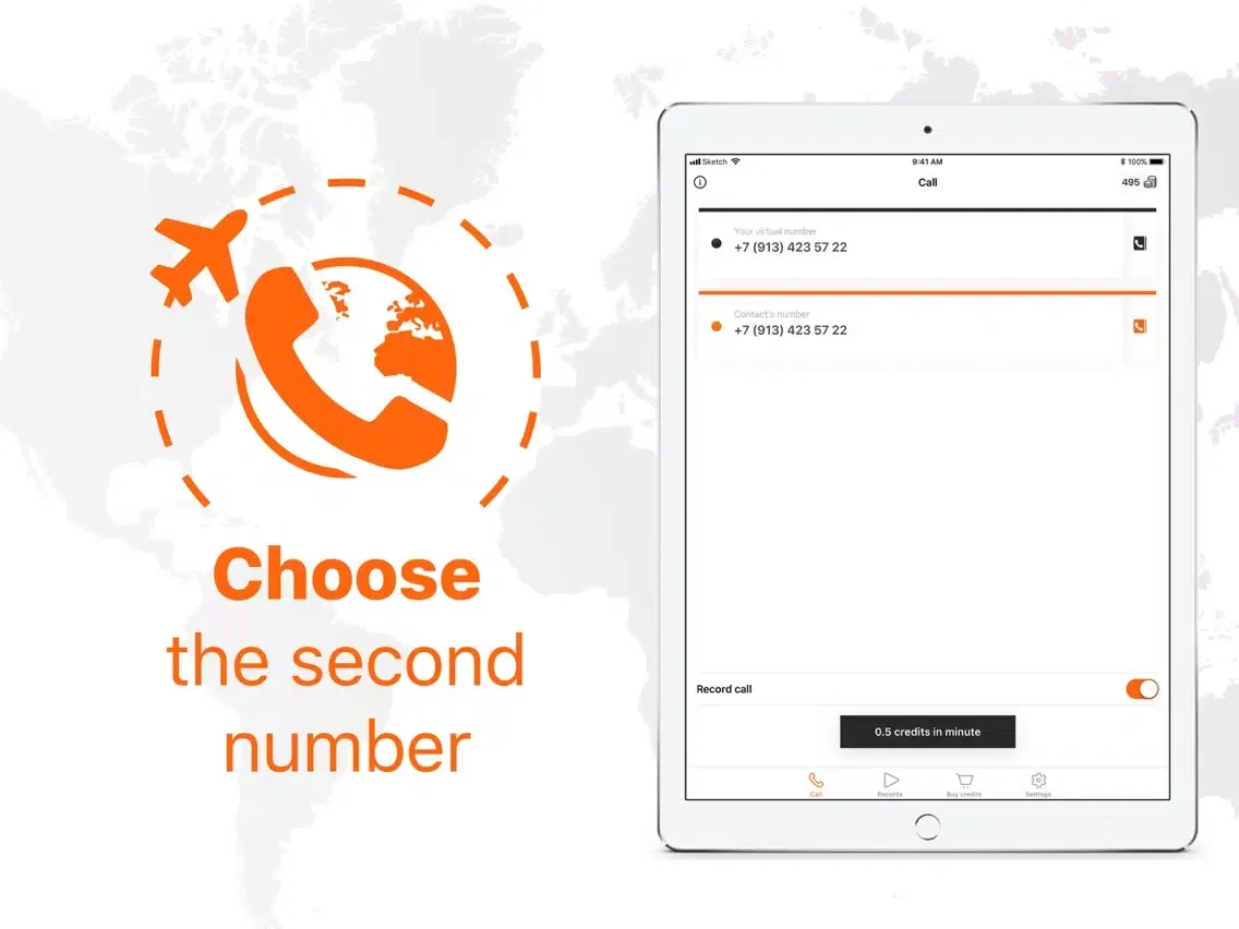 Number Changer, fake caller ID iPad 应用截图