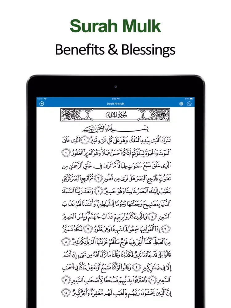 تصاویر Panj Surah with Translation iPad 