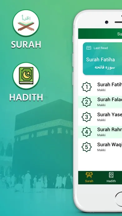Zrzuty ekranu Surah Yaseen and Hadith Books