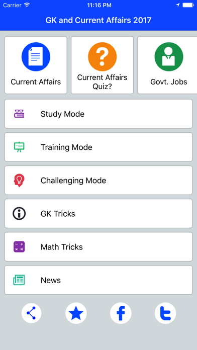 ภาพหน้าจอของ GK and Current Affairs 2017 (English)