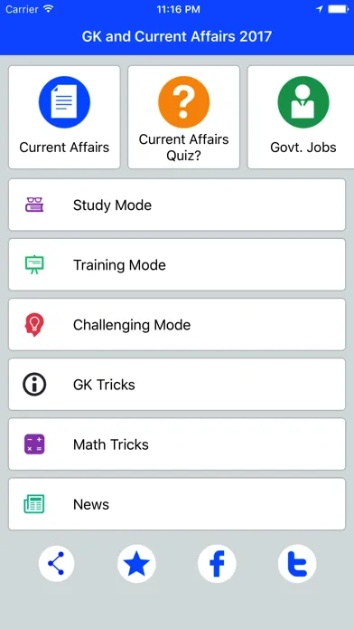 GK and Current Affairs 2017 (English) स्क्रीनशॉट