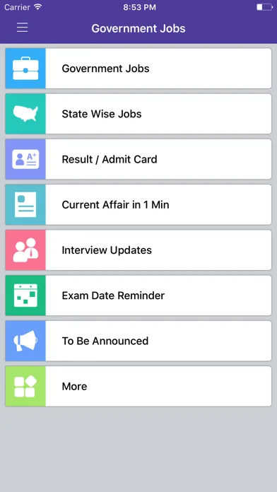 Captures d'écran de Government Jobs English