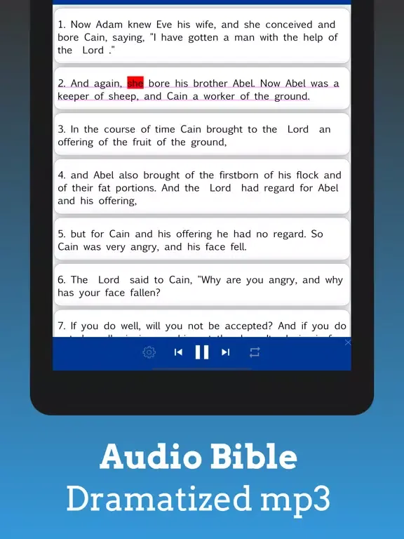 ภาพหน้าจอของ English Standard Version iPad 