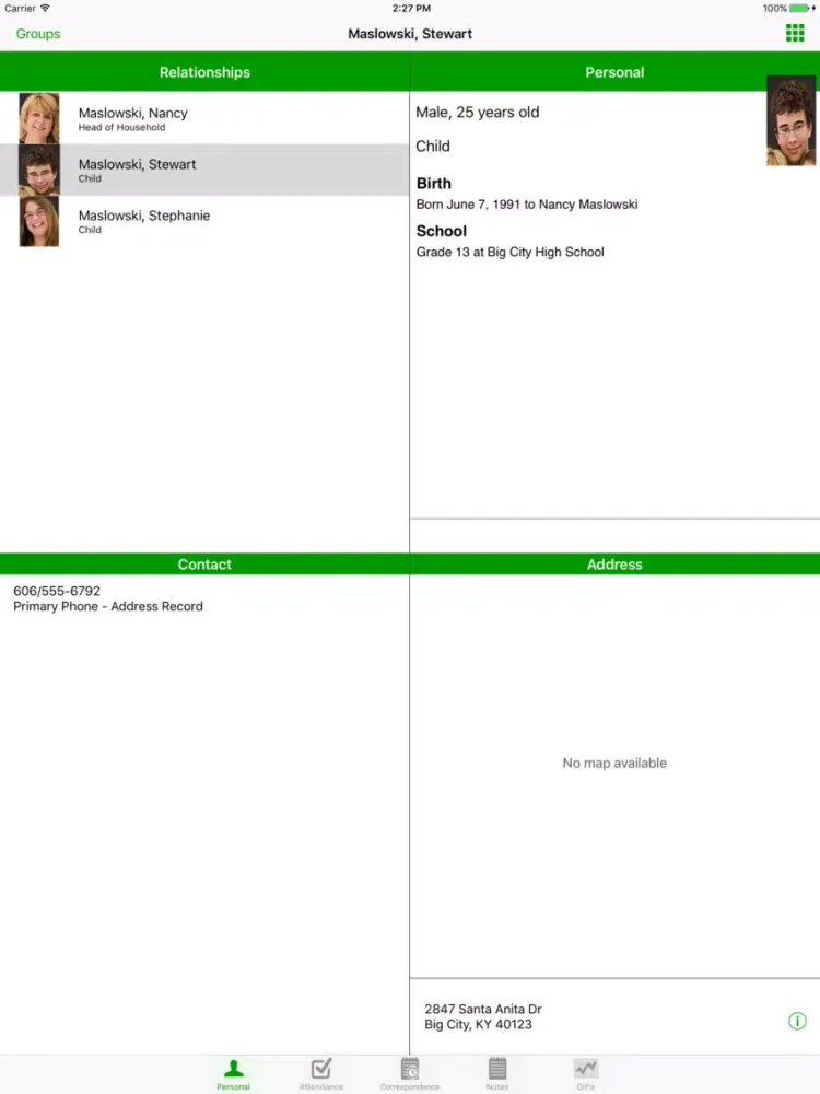DonorWorks Mobile iPad  Screenshots