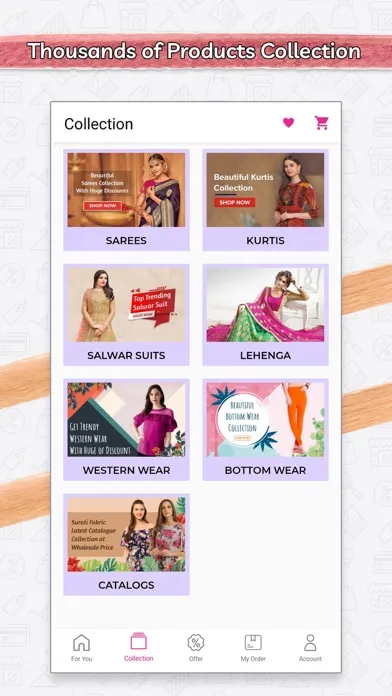 Ảnh chụp màn hình của Surati Fabric : Sarees Kurtis