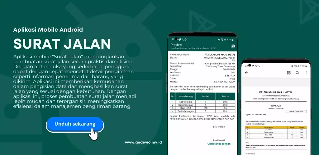 Capturas de pantalla de Surat Jalan