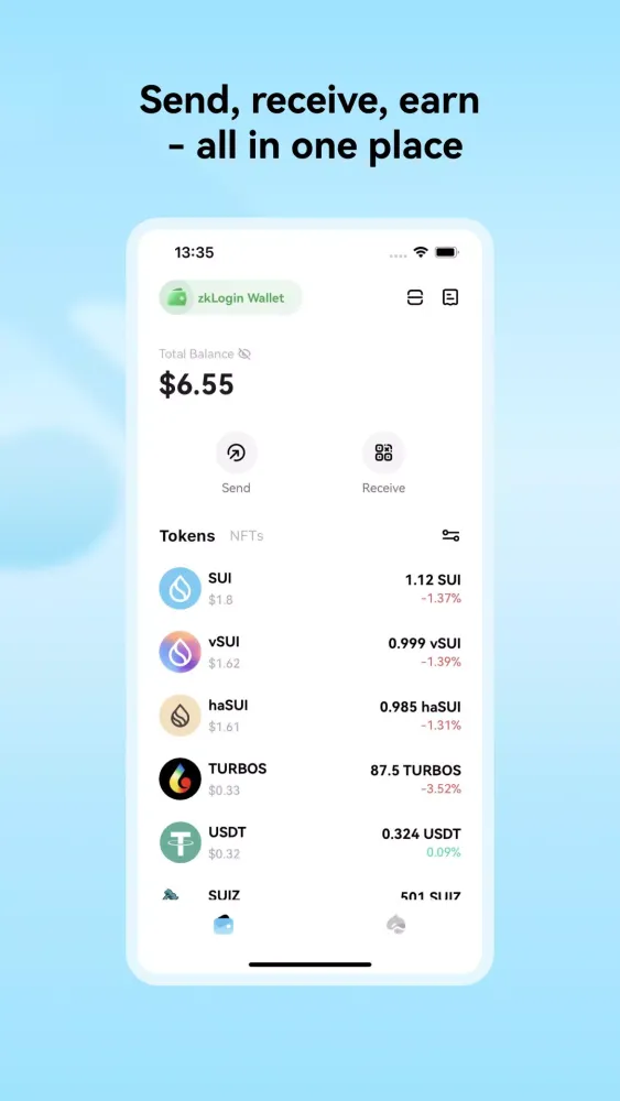 Captures d'écran de Surf Wallet