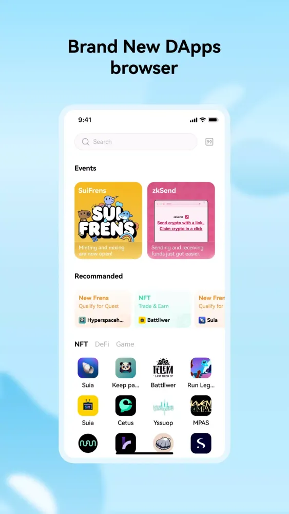 Captures d'écran de Surf Wallet