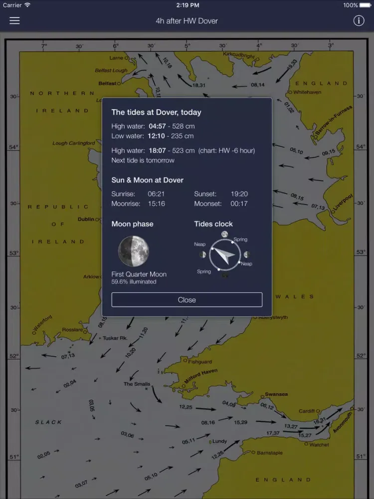 Tidal Atlas Irish Sea & Bristol Channel iPad  Screenshots