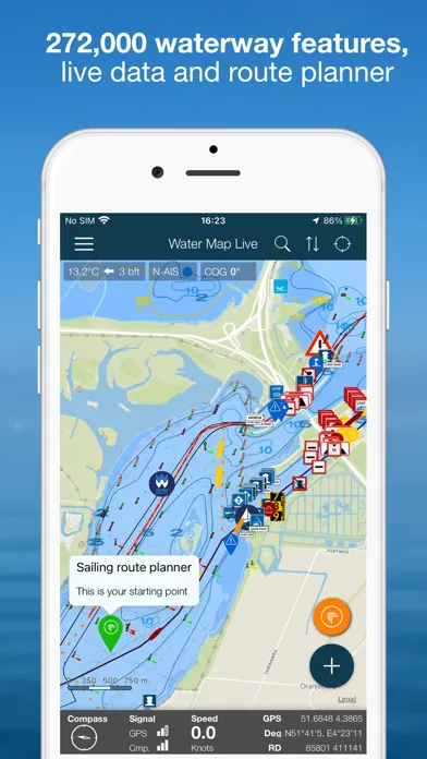 Capturas de pantalla de Water Map Live - Holland