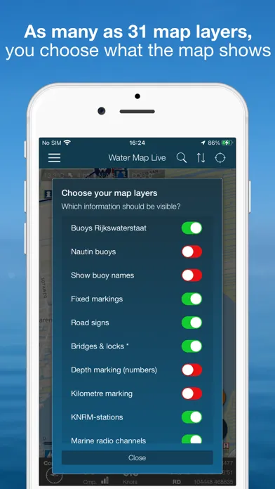 Capturas de pantalla de Water Map Live - Holland