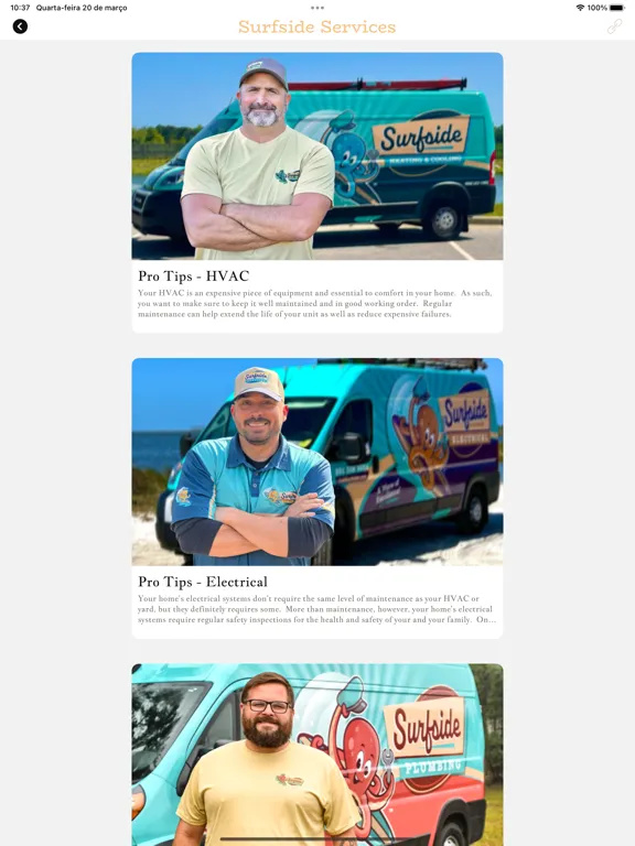 Surfside Services iPad  스크린샷