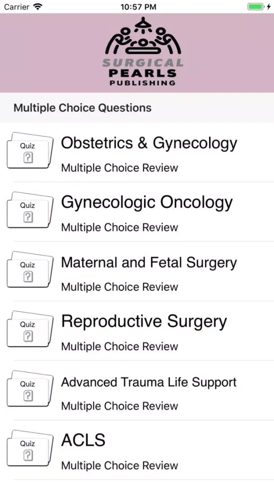 Capturas de tela do OB/GYN Board Review