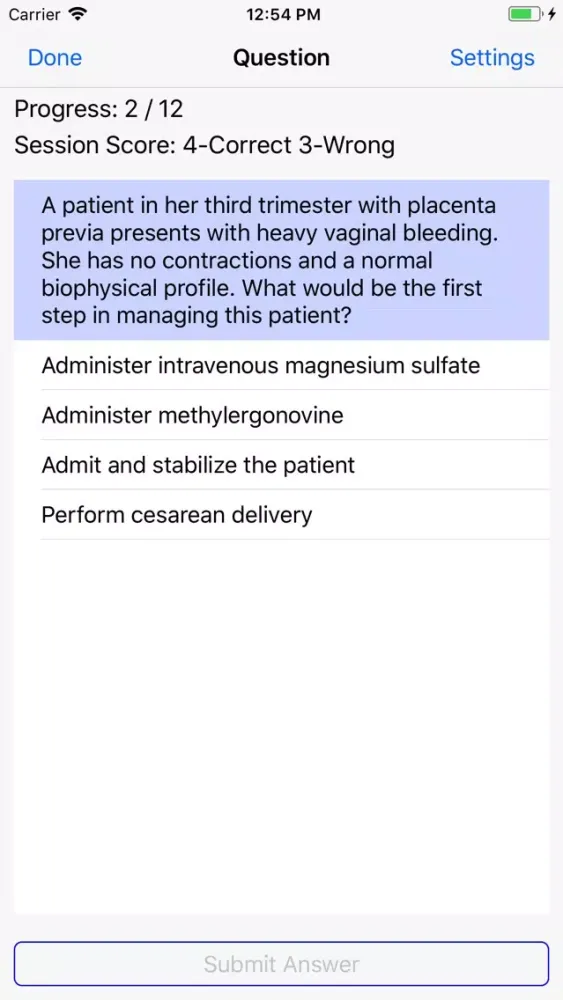 Capturas de tela do OB/GYN Board Review