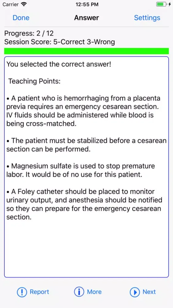 Capturas de tela do OB/GYN Board Review