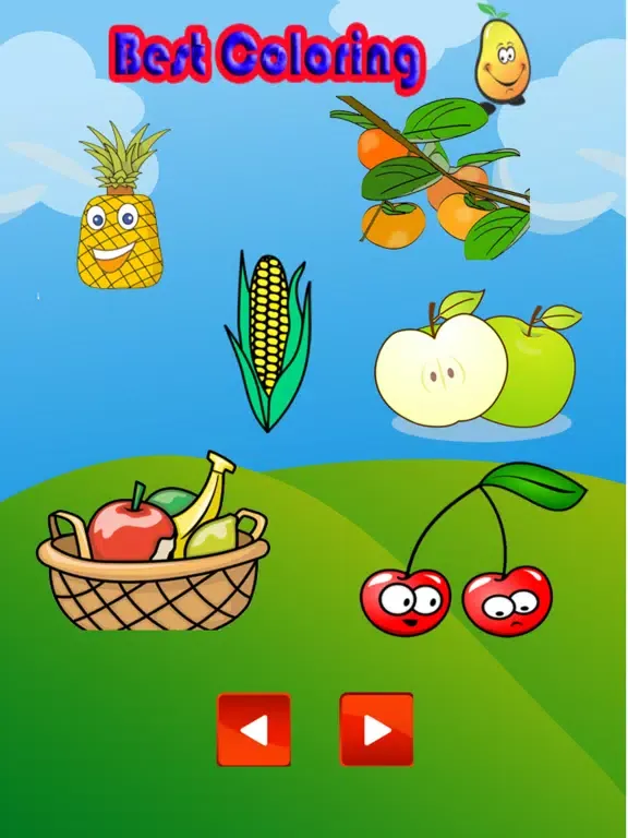Capturas de tela do Happy Coloring Painting of Fruits iPad 