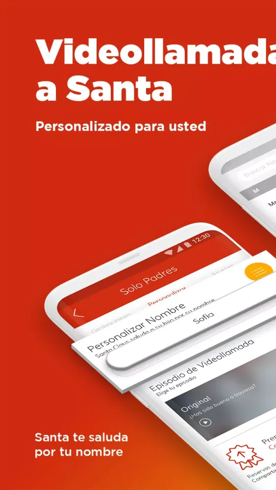 Capturas de tela do Videollamada a Santa