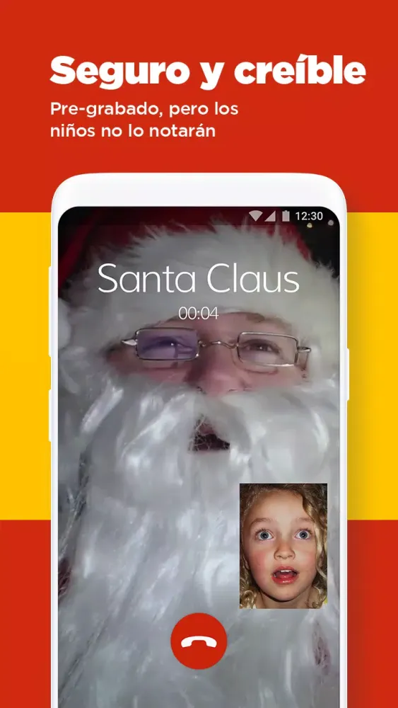 Capturas de tela do Videollamada a Santa