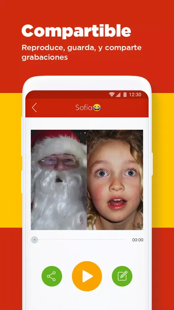 Capturas de tela do Videollamada a Santa