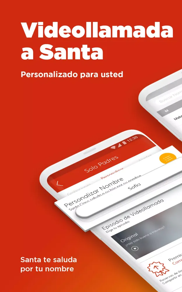 Capturas de tela do Videollamada a Santa