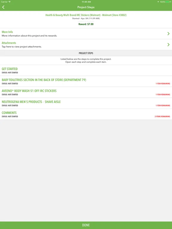 ภาพหน้าจอของ Survey Merchandiser iPad 