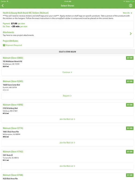 ภาพหน้าจอของ Survey Merchandiser iPad 
