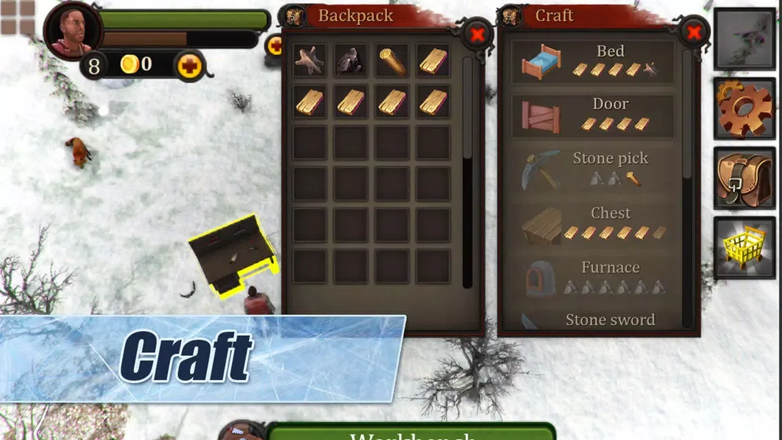 Winter Island CRAFTING GAME 3D Full स्क्रीनशॉट