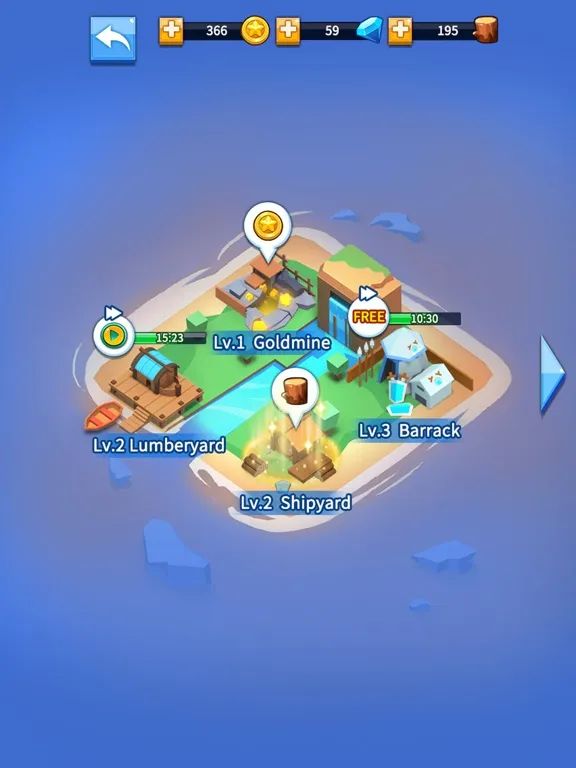 Mini Island War iPad  स्क्रीनशॉट