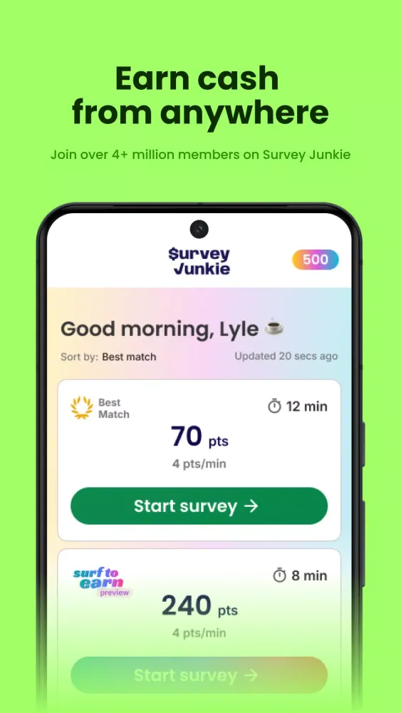 Скриншоты Survey Junkie