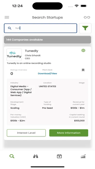Startup Steroid Dealflow Screenshots