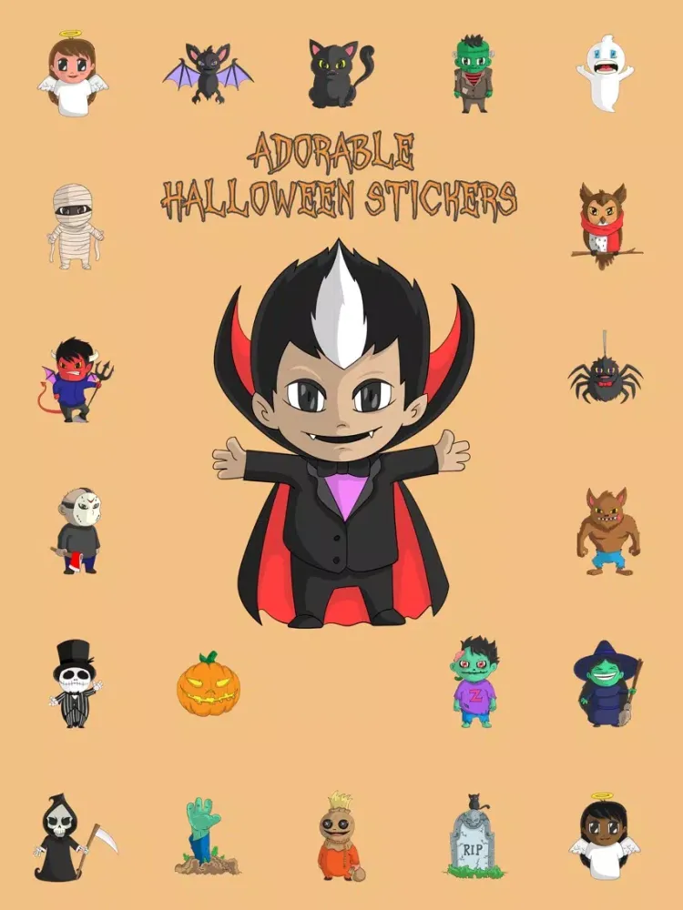 Adorable Halloween Stickers iPad  Screenshots