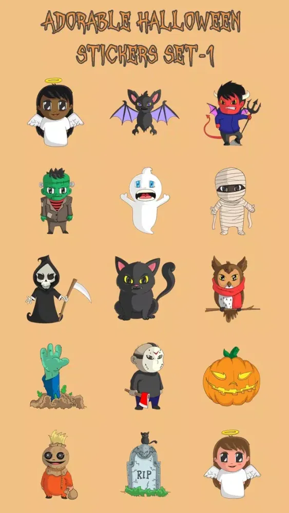 Adorable Halloween Stickers Screenshots