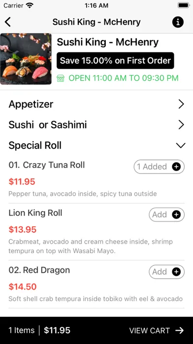 Sushi King - McHenry স্ক্রিনশট