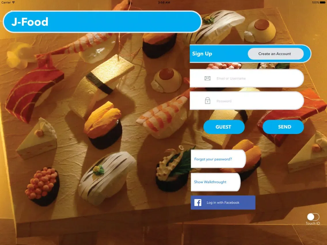 J-Food iPad  Screenshots